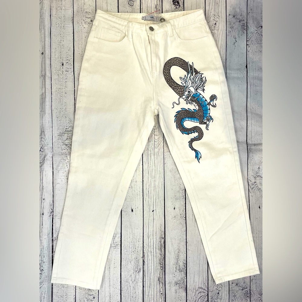 Adika NWT White Dragon High Waist Jean size L